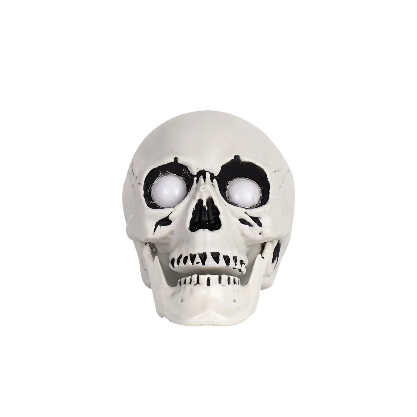 Halloween Skull Light Decoration Glowing Eye Skull Ornament Creepy LED Decor for Yard Porch and Haunted House Party Display