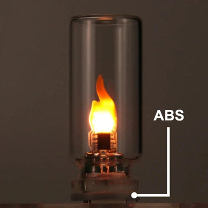USB LED Flame Type Night Light Frosted Clear Glass Flickering Dynamic Flame Light Flash Mood Lighting for Car Interior Home Lamp