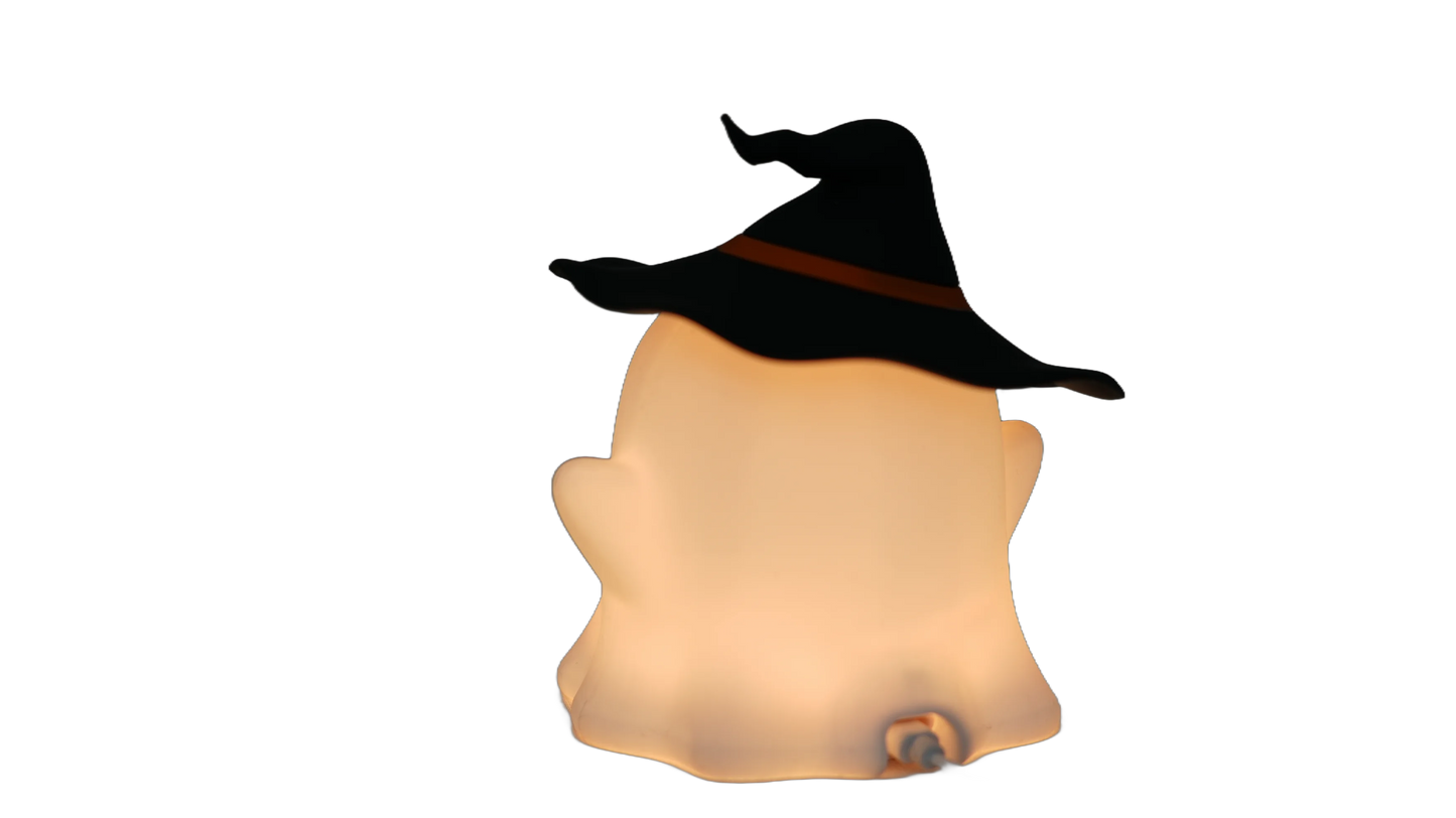 Cute Ghost Night Light for Children Rechargeable Table Lamp for Halloween RGB Desk Lamp Desktop Decorative Light Gift for Kids