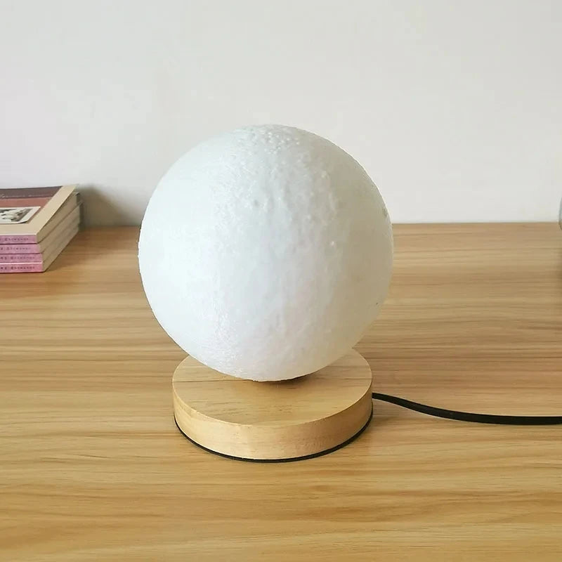 Creative 3D Moon Table Lamp Technology Fashion Atmosphere Lamp Children's Room Student Lamp Bedroom Study Decorative Lamp