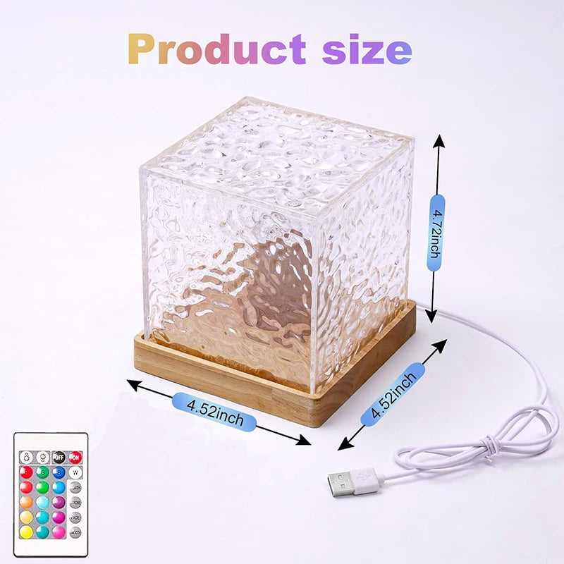 Ocean Wave Projector Light 16 Colors Midnight Aura Aurora Glow Lamp Home Office Bar Restaurant Underwater Projector Night Light