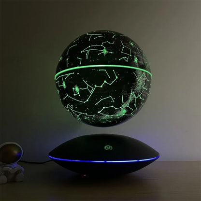 LED Floating Moonlight Lamp Novelty Automatic Spinning Globe Magnetic Levitation Decoration Modern Home Accessories Automatic