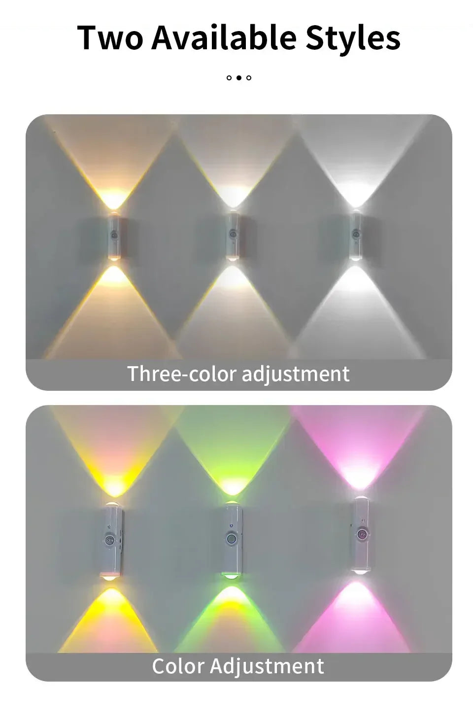 LED Cabinet Lights Motion Sensor Ambient Light Magnetic RGB Rechargeable Wall Sunset Lamp Hallway Stairs Kitchen Night Light