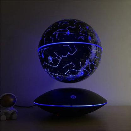 LED Floating Moonlight Lamp Novelty Automatic Spinning Globe Magnetic Levitation Decoration Modern Home Accessories Automatic