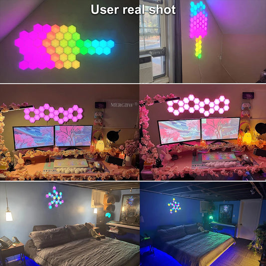 Smart Hexagon Wall Lights