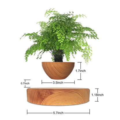 Levitating Air Bonsai Pot Rotation Flower Pot Planters Magnetic Suspension Floating Pot Potted Plant Home Without Plants