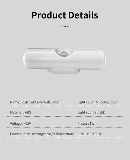 LED Cabinet Lights Motion Sensor Ambient Light Magnetic RGB Rechargeable Wall Sunset Lamp Hallway Stairs Kitchen Night Light