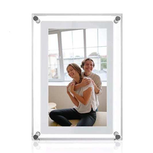 Acrylic Digital Photo Frame 5/7 Inchs 1000mAh Automatically rotate Display IPS Screen 4G Memory Battery Gravity Induction - Smoothy Home