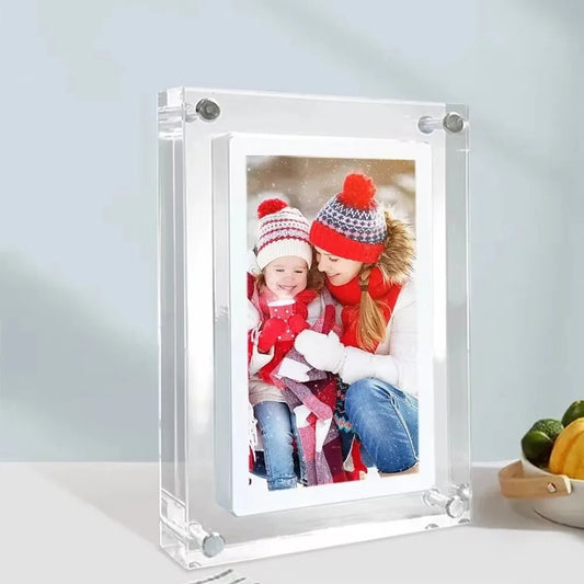 Acrylic Digital Photo Frame 5/7 Inchs 1000mAh Automatically rotate Display IPS Screen 4G Memory Battery Gravity Induction - Smoothy Home