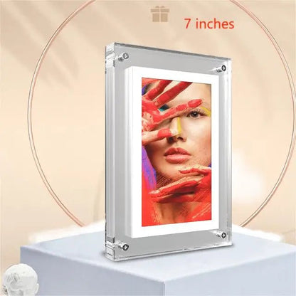 Acrylic Digital Photo Frame 5/7 Inchs 1000mAh Automatically rotate Display IPS Screen 4G Memory Battery Gravity Induction - Smoothy Home