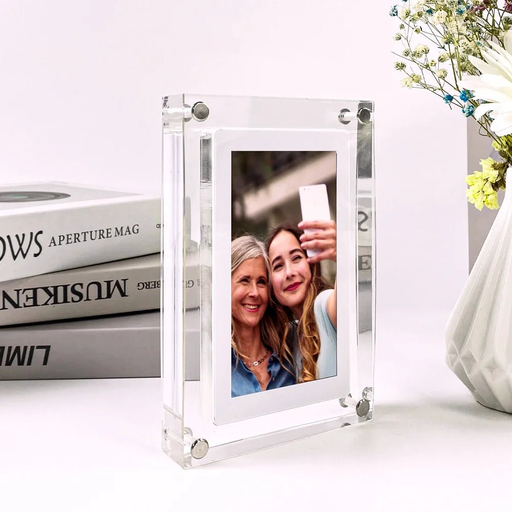 Acrylic Digital Photo Frame 5/7 Inchs 1000mAh Automatically rotate Display IPS Screen 4G Memory Battery Gravity Induction - Smoothy Home