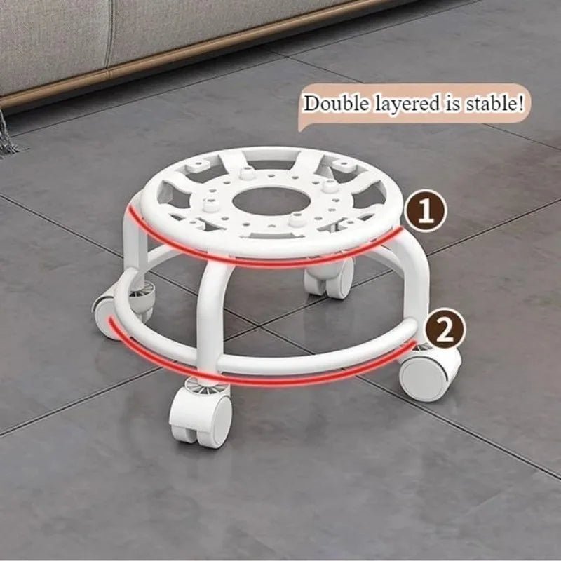 Acrylic Stool Silent Spinner Pulley Small Chair Home Use Low Stool Beautiful Seam Movable Back Chair Swivel Chair - Smoothy Home