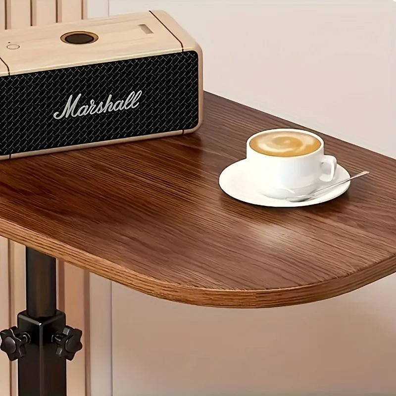 Adjustable height table - with wooden tabletop, portable sofa side table, suitable for coffee, office, and indoor/outdoor use - Smoothy Home