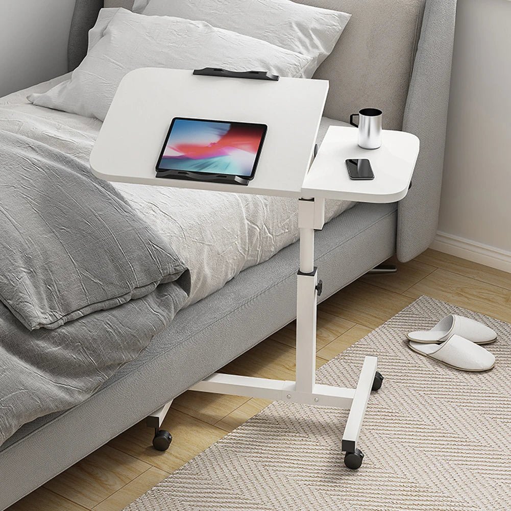 Adjustable Rolling Overbed Table - Smoothy Home