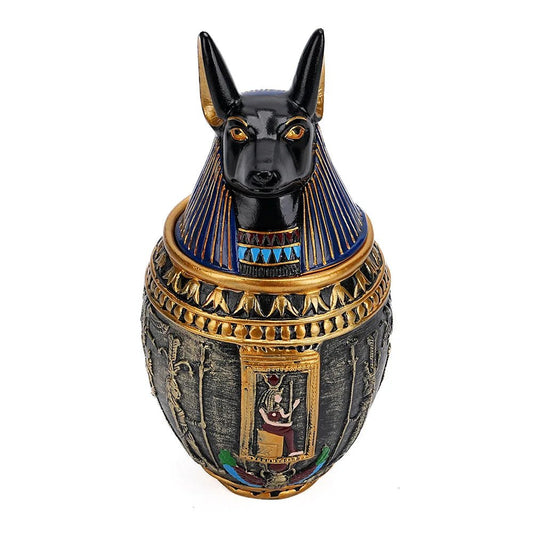 Ancient Egypt Anubis Bastet Divine Jar Pet Dog Cat Urn Resin Ornament Gift Travel Pharaoh Souvenir Ornament handicraft - Smoothy Home