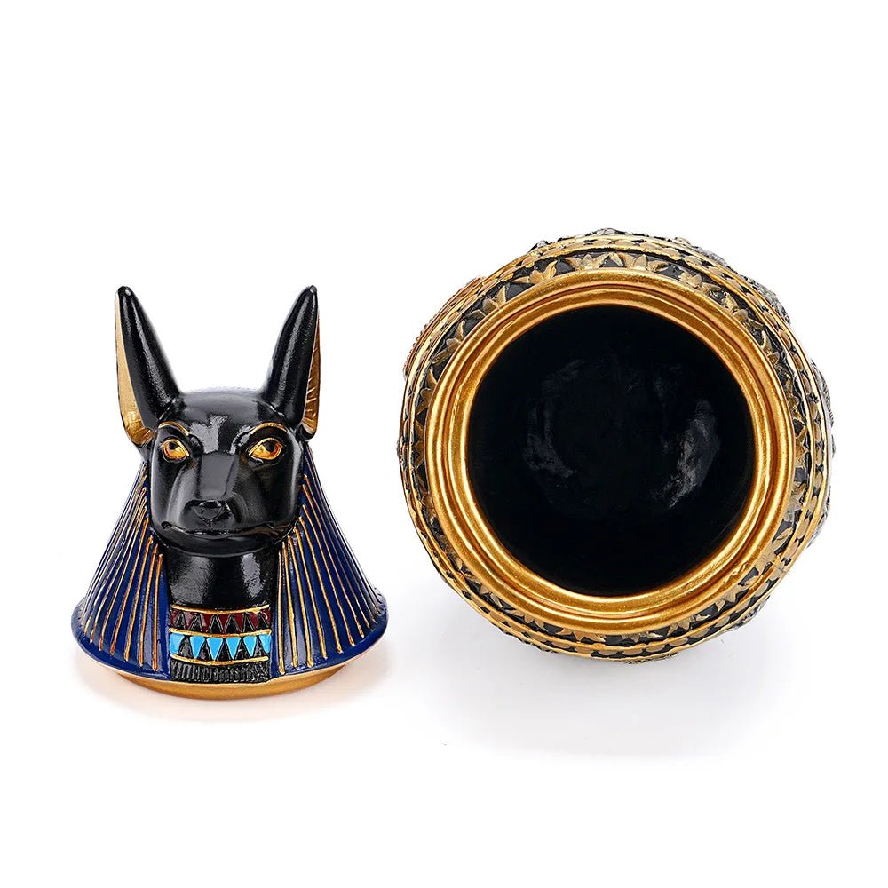 Ancient Egypt Anubis Bastet Divine Jar Pet Dog Cat Urn Resin Ornament Gift Travel Pharaoh Souvenir Ornament handicraft - Smoothy Home