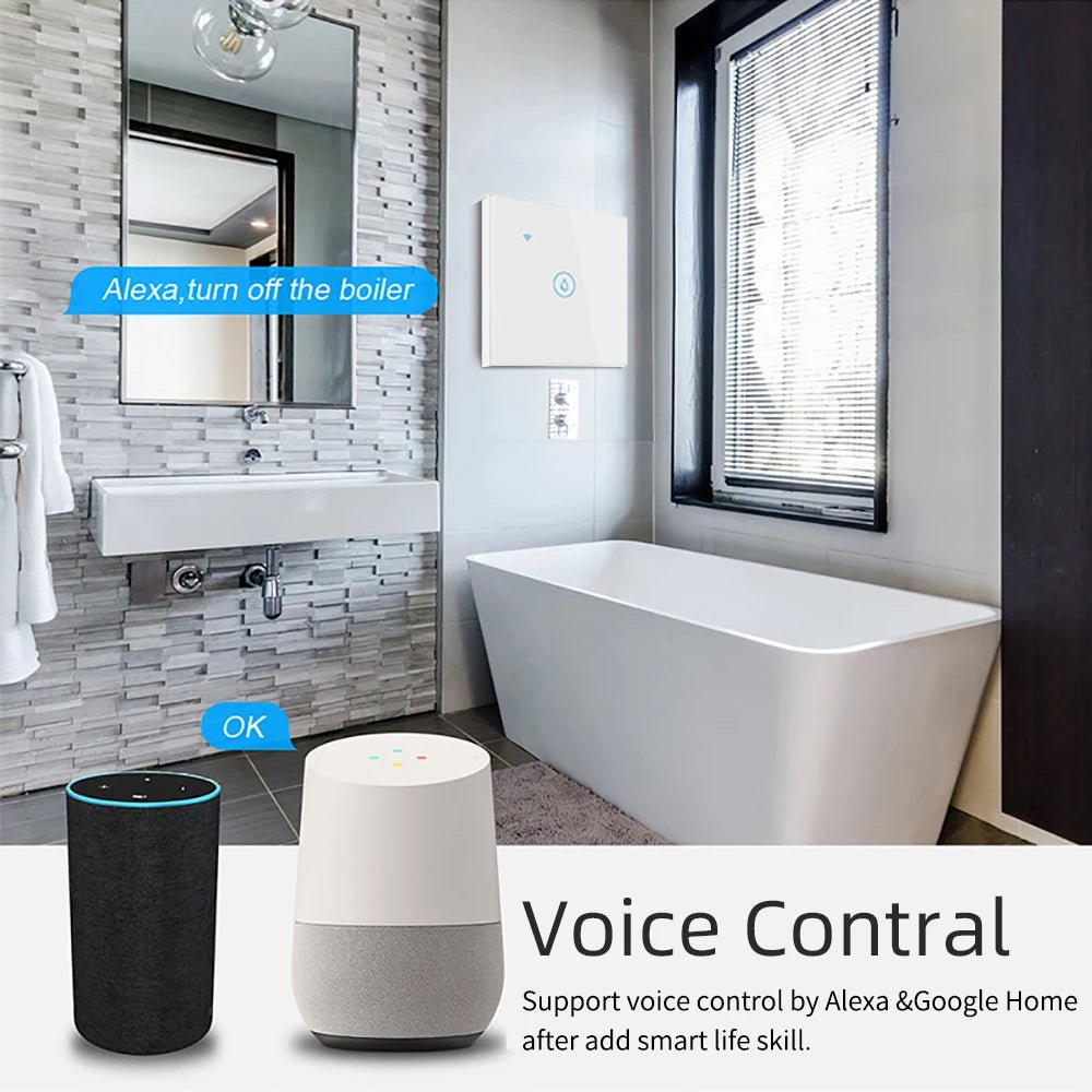 ANDELI Tuya EU US Israe WiFi Smart Water Heater Boiler Switch 4400W Air Conditioner Switch Works With Alexa Alice Google Home - Smoothy Home