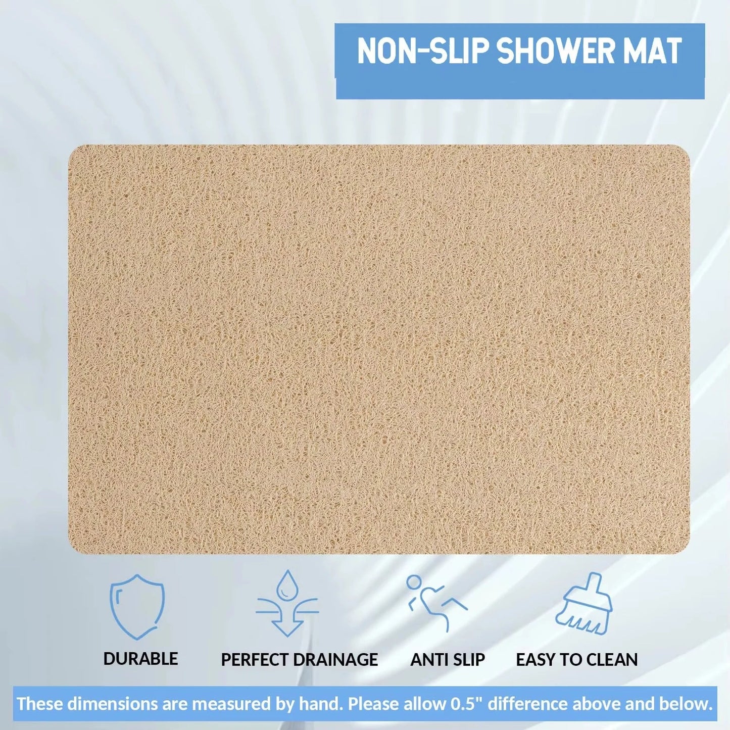 Anti-Slip Drainable Shower Mat - Smoothy Home