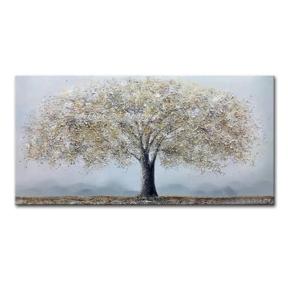 Arthyx,Handpainted Night Knife Oil Painting On Canvas,Wall Art,Modern Abstract Landscape Picture For Living Room Home Decoration - Smoothy Home