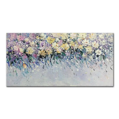 Arthyx,Handpainted Night Knife Oil Painting On Canvas,Wall Art,Modern Abstract Landscape Picture For Living Room Home Decoration - Smoothy Home