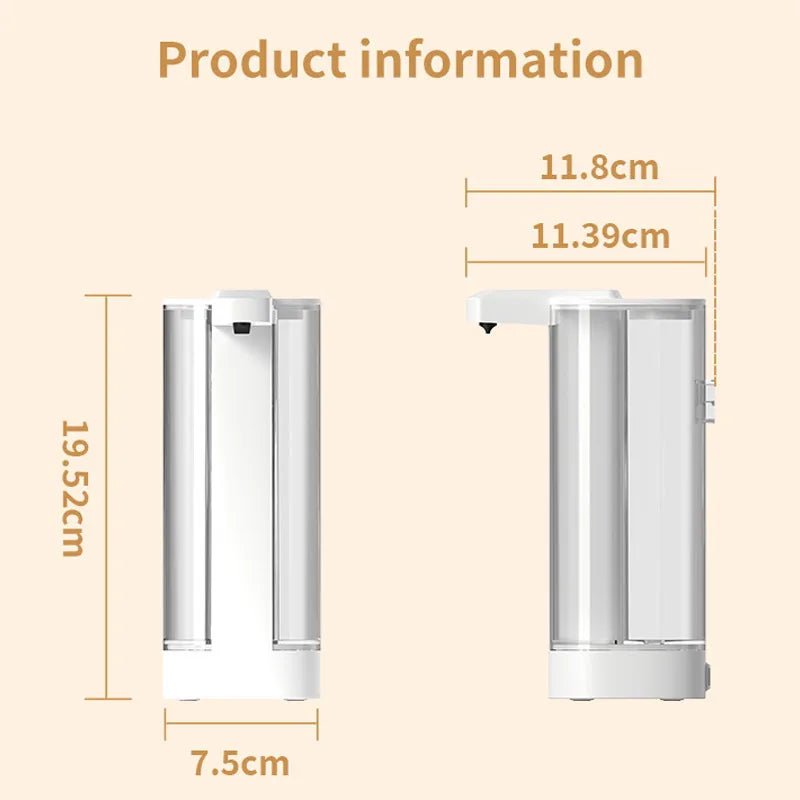 Automatic Sensor Hand Sanitizer Machine Dish Soap Machine Body Wash Shampoo Smart Distance Sensing KitchenToilet Home Dispenser - Smoothy Home