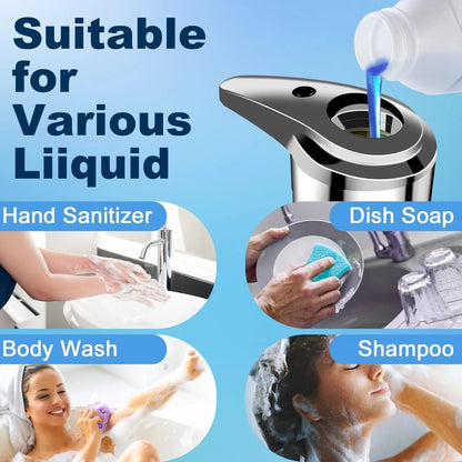 Automatic Soap Dispenser Touchless Infrared Sensor Liquid Hand Soap Dispenser With Adjustable Levels For Bathroom Kitchen - Smoothy Home