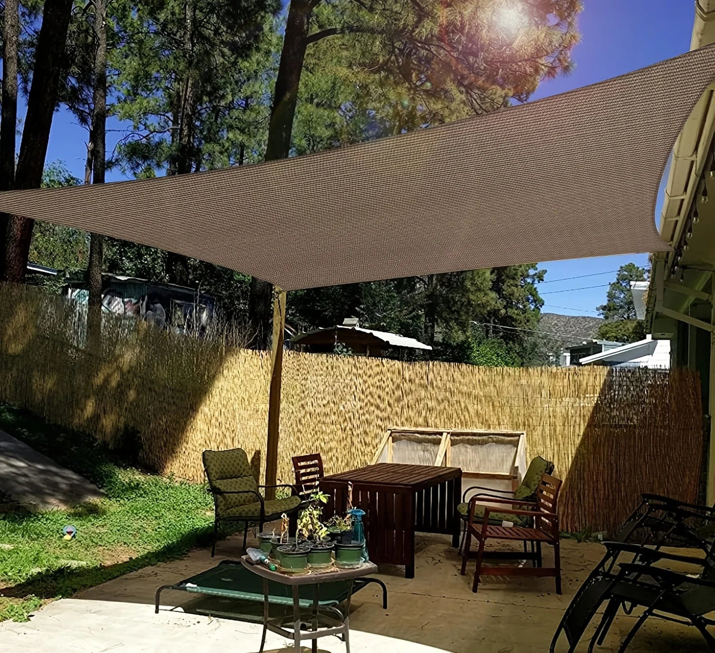 Backyard Shade Net - Ultra Dense, Durable & Multiple Sizes, Shade Net/Privacy Fence/Plant Shade Cloth, Suitable for Patios, Gree - Smoothy Home
