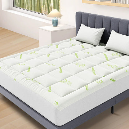 Bamboo Cooling Mattress Topper - Smoothy Home