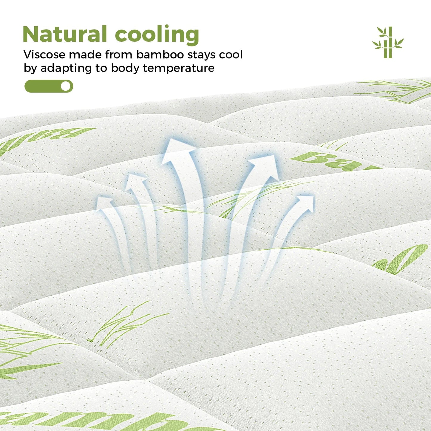 Bamboo Cooling Mattress Topper - Smoothy Home