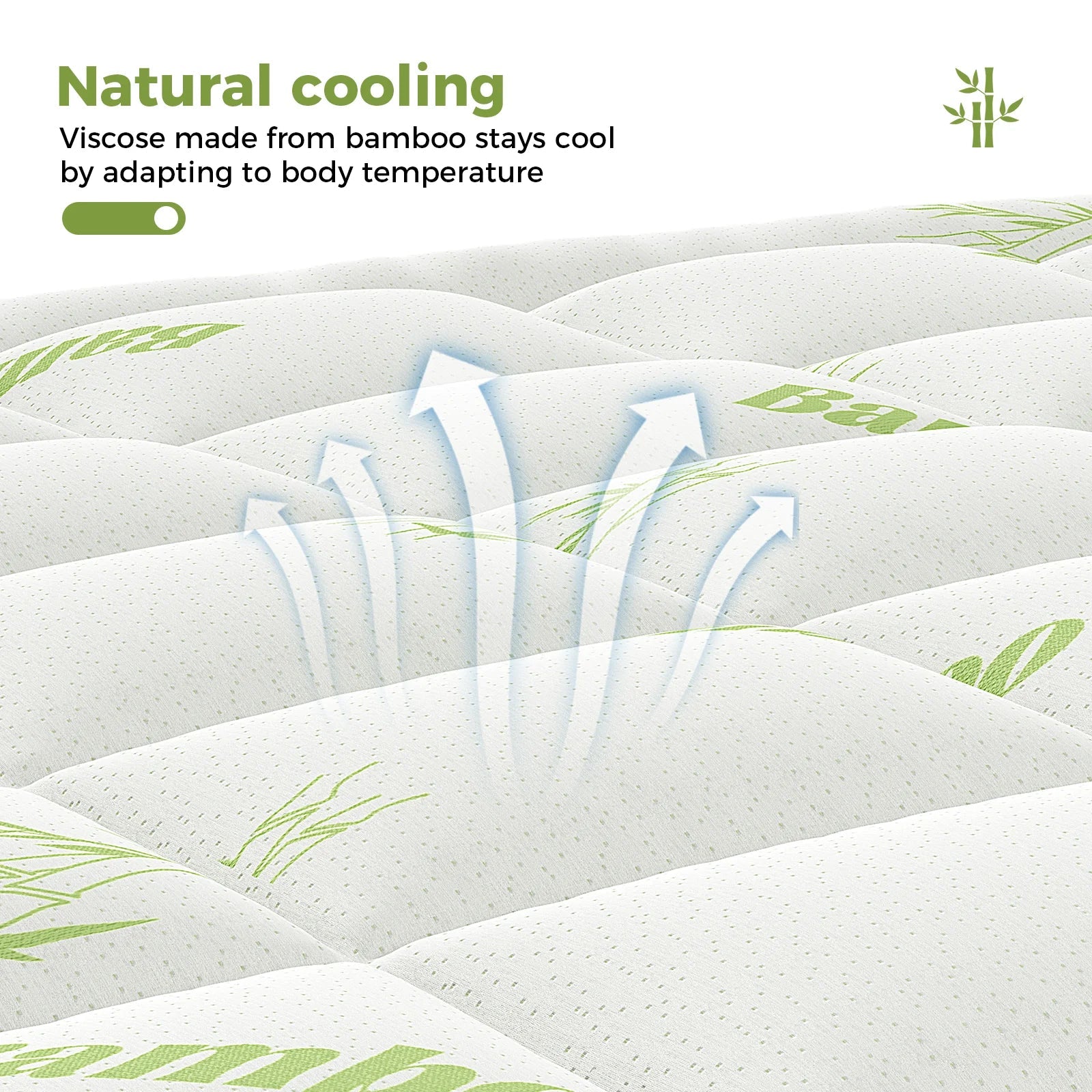 Bamboo Cooling Mattress Topper - Smoothy Home