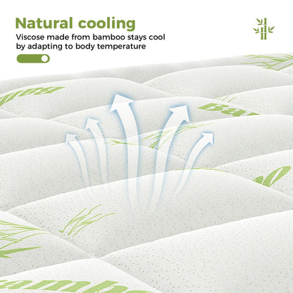 Bamboo Cooling Mattress Topper - Smoothy Home