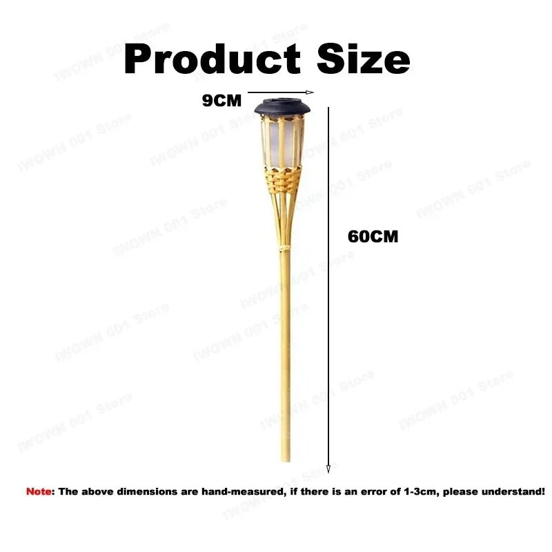 Bamboo Solar Flame Lights Torch Lights Bamboo Simulated Solar Flame Lawn Garden Lights Luces Led Solares Para Jardin Exterior - Smoothy Home