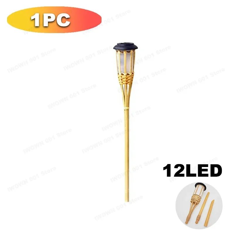 Bamboo Solar Flame Lights Torch Lights Bamboo Simulated Solar Flame Lawn Garden Lights Luces Led Solares Para Jardin Exterior - Smoothy Home