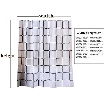 Bathroom EVA Shower Curtain, - Smoothy Home