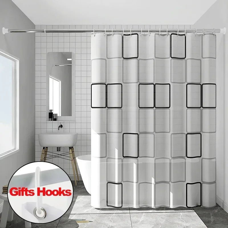 Bathroom EVA Shower Curtain, - Smoothy Home