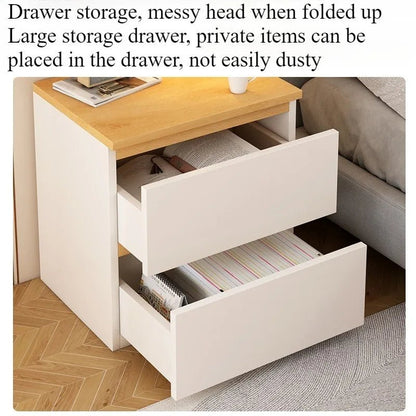 Bedside table Bedroom Home Modern simple bedroom Simple heightening Bedside small cabinet Storage drawer cabinet - Smoothy Home