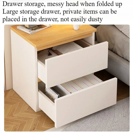 Bedside table Bedroom Home Modern simple bedroom Simple heightening Bedside small cabinet Storage drawer cabinet - Smoothy Home