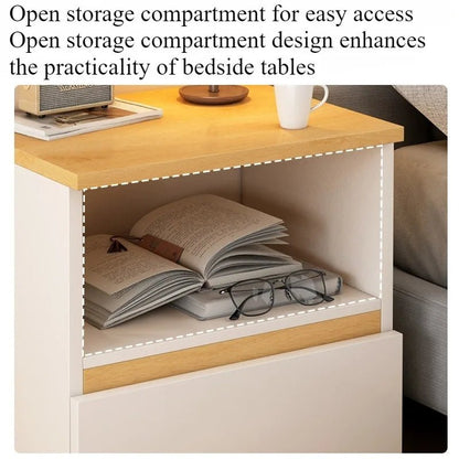 Bedside table Bedroom Home Modern simple bedroom Simple heightening Bedside small cabinet Storage drawer cabinet - Smoothy Home