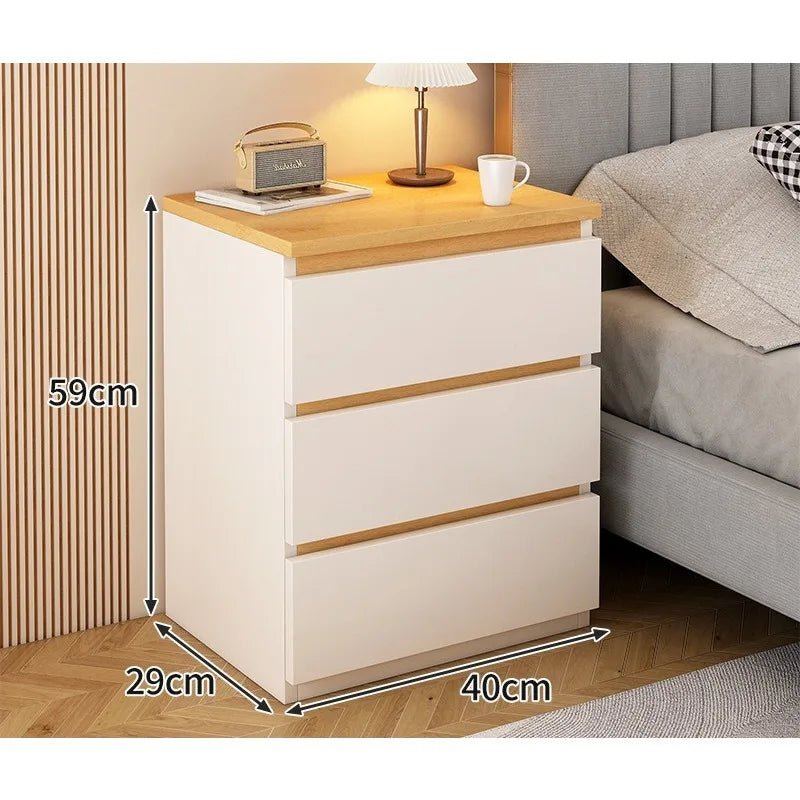 Bedside table Bedroom Home Modern simple bedroom Simple heightening Bedside small cabinet Storage drawer cabinet - Smoothy Home