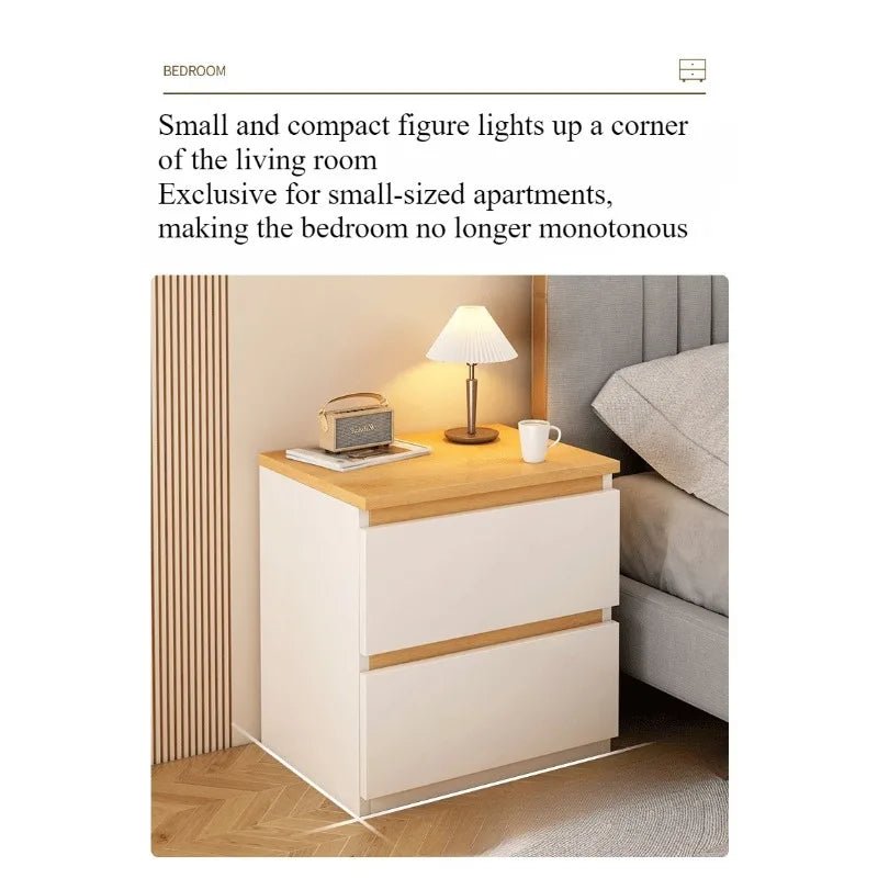 Bedside table Bedroom Home Modern simple bedroom Simple heightening Bedside small cabinet Storage drawer cabinet - Smoothy Home