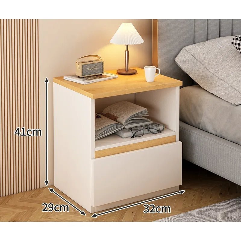 Bedside table Bedroom Home Modern simple bedroom Simple heightening Bedside small cabinet Storage drawer cabinet - Smoothy Home