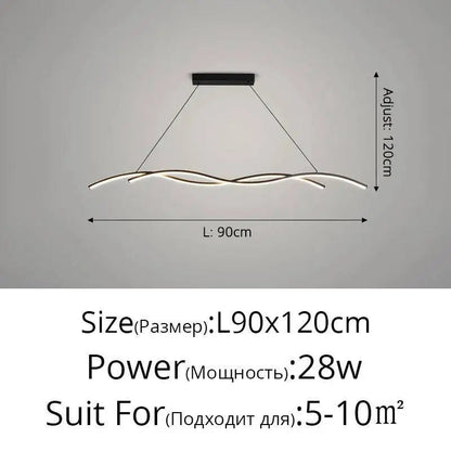 Black White Led Restaurant Pendant Lights Modern Minimalist Hotel Bar Restaurant Chandelier Home Indoor Decoration Lighting Lamp - Smoothy Home