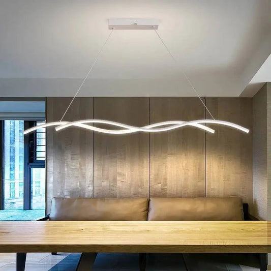 Black White Led Restaurant Pendant Lights Modern Minimalist Hotel Bar Restaurant Chandelier Home Indoor Decoration Lighting Lamp - Smoothy Home