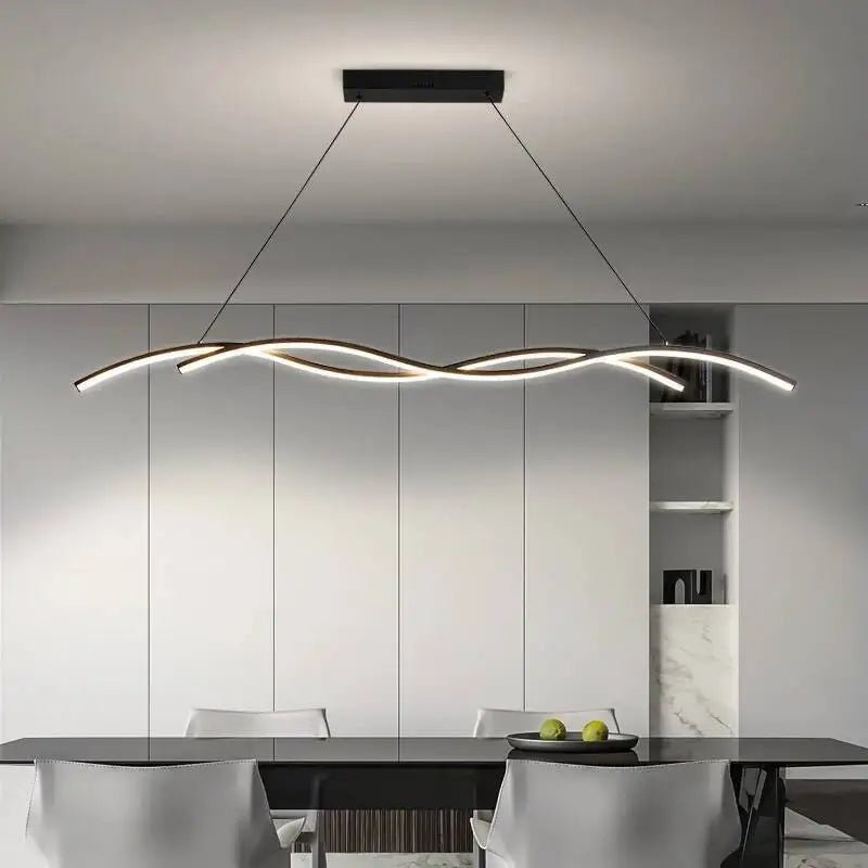 Black White Led Restaurant Pendant Lights Modern Minimalist Hotel Bar Restaurant Chandelier Home Indoor Decoration Lighting Lamp - Smoothy Home
