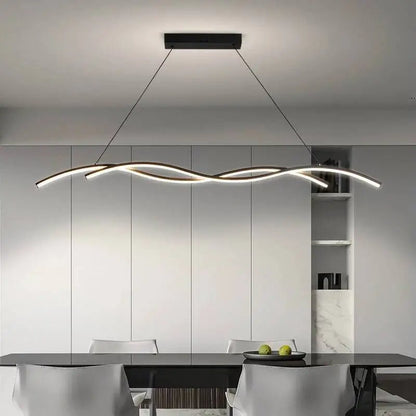 Black White Led Restaurant Pendant Lights Modern Minimalist Hotel Bar Restaurant Chandelier Home Indoor Decoration Lighting Lamp - Smoothy Home