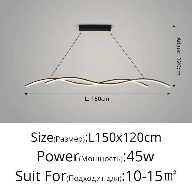 Black White Led Restaurant Pendant Lights Modern Minimalist Hotel Bar Restaurant Chandelier Home Indoor Decoration Lighting Lamp - Smoothy Home