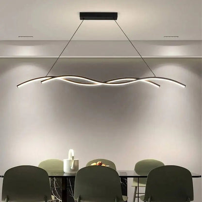 Black White Led Restaurant Pendant Lights Modern Minimalist Hotel Bar Restaurant Chandelier Home Indoor Decoration Lighting Lamp - Smoothy Home