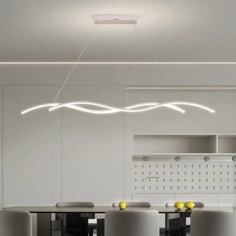Black White Led Restaurant Pendant Lights Modern Minimalist Hotel Bar Restaurant Chandelier Home Indoor Decoration Lighting Lamp - Smoothy Home
