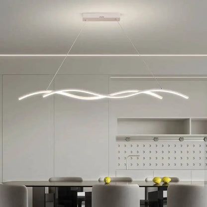 Black White Led Restaurant Pendant Lights Modern Minimalist Hotel Bar Restaurant Chandelier Home Indoor Decoration Lighting Lamp - Smoothy Home