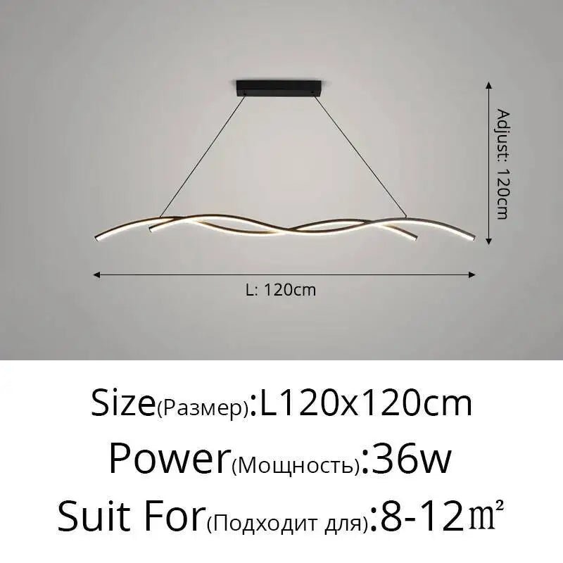 Black White Led Restaurant Pendant Lights Modern Minimalist Hotel Bar Restaurant Chandelier Home Indoor Decoration Lighting Lamp - Smoothy Home